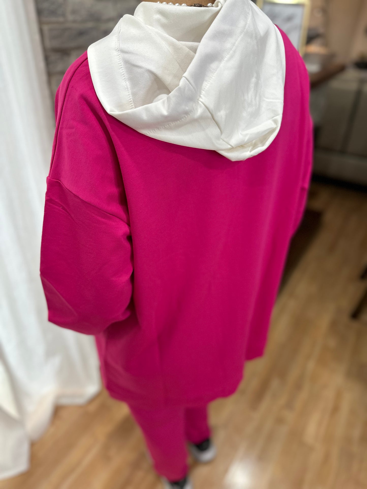 Vibrant Fuchsia Zip-Up Set