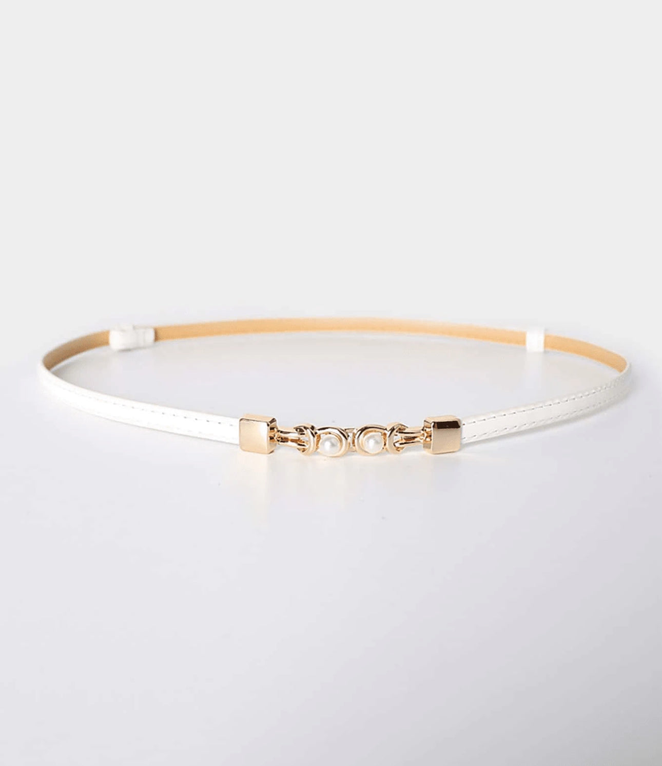 Pearl Belt with Gold Accented Centerpiece