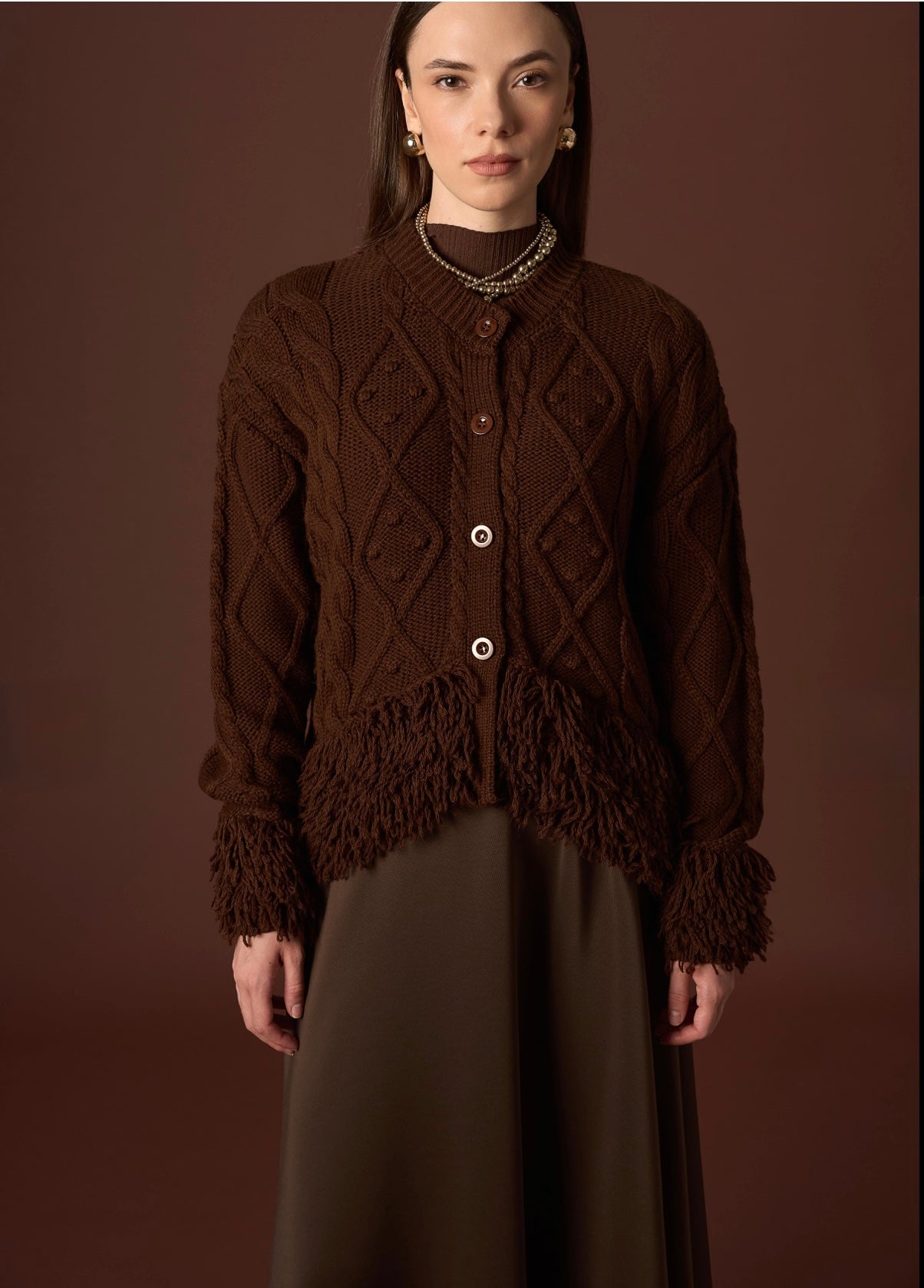 Elegant Knit Sweater with Soft Detailing (Perfect with a Skirt)