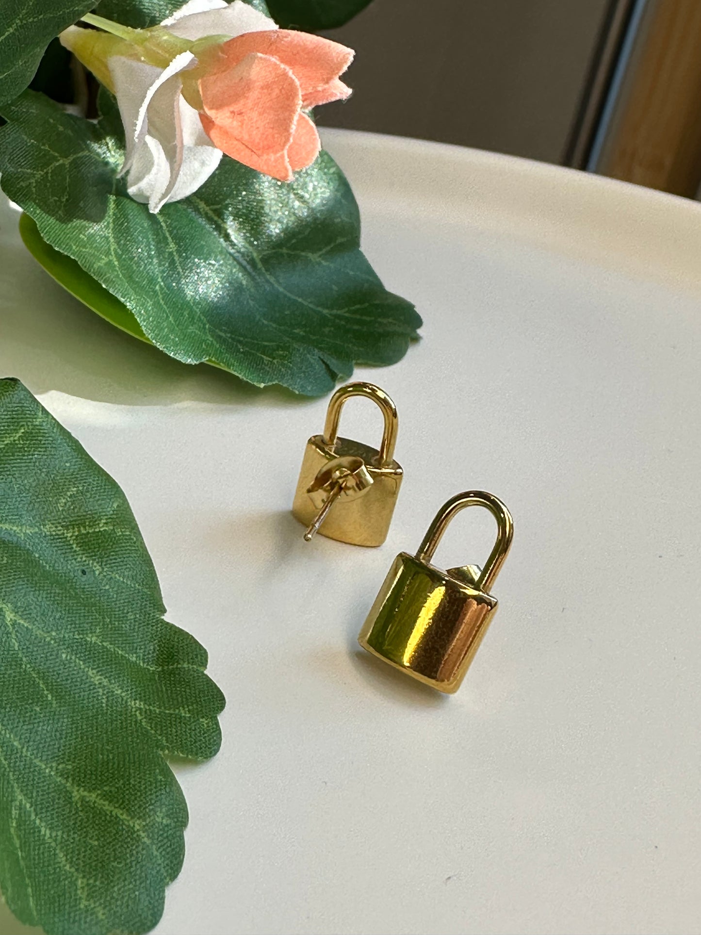 Lock earrings