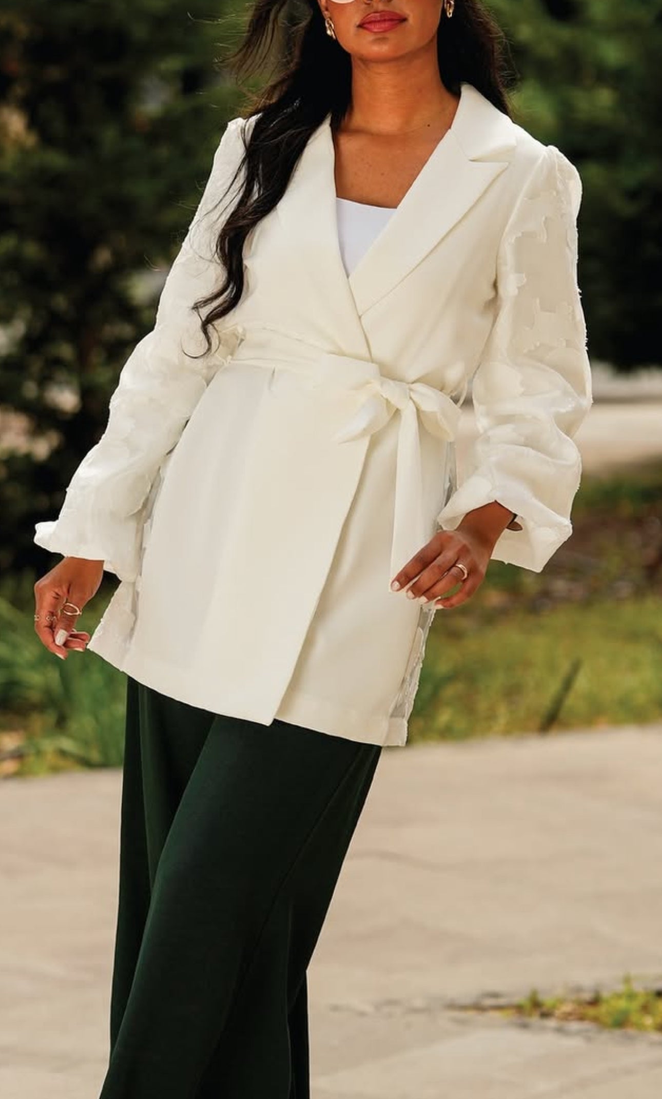 Floral Puff Luxe Blazer