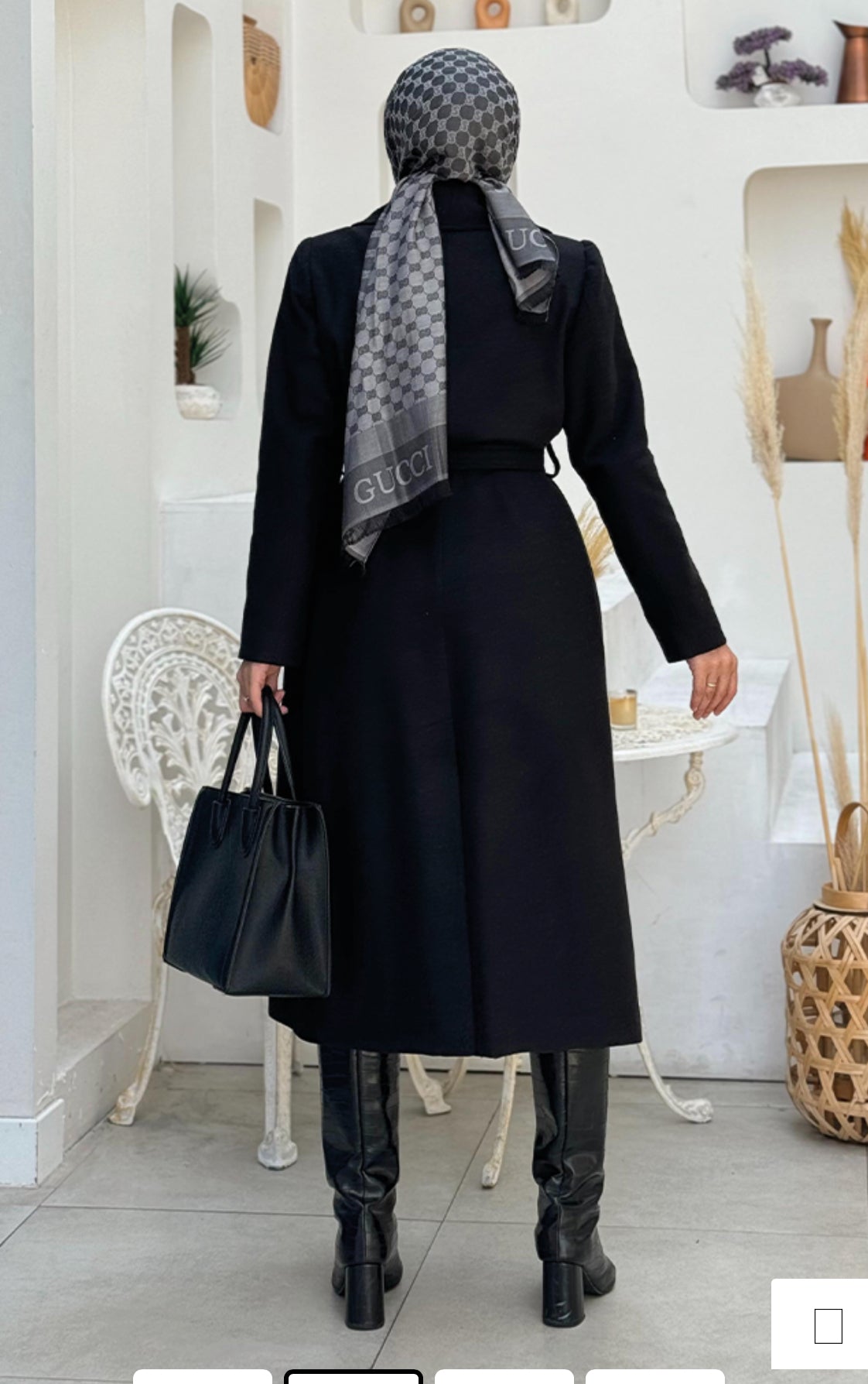 Elegant Winter Black Coat