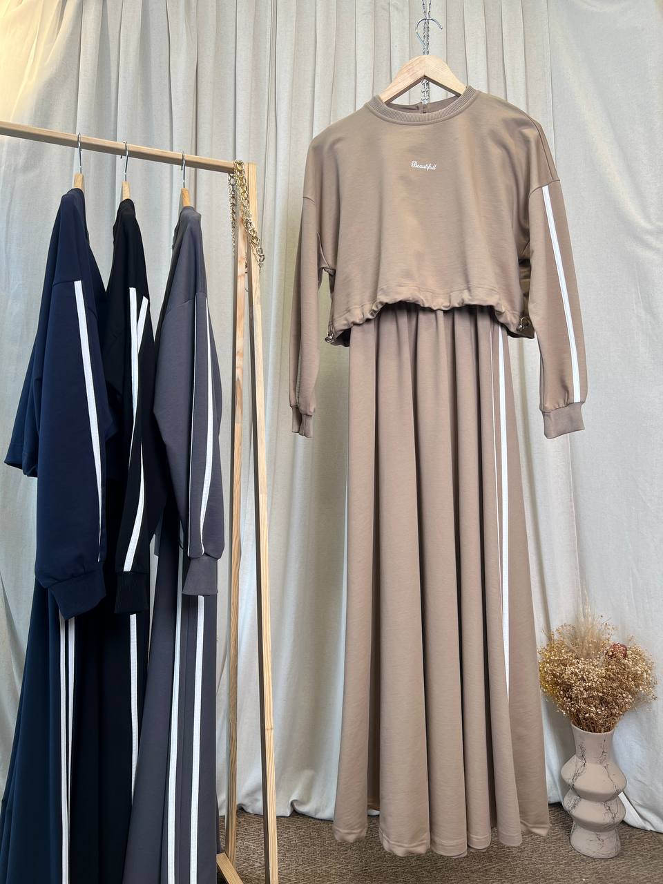 Modest Sporty Two-Piece Outfit | فستان طقم قطعتين بستايل رياضي