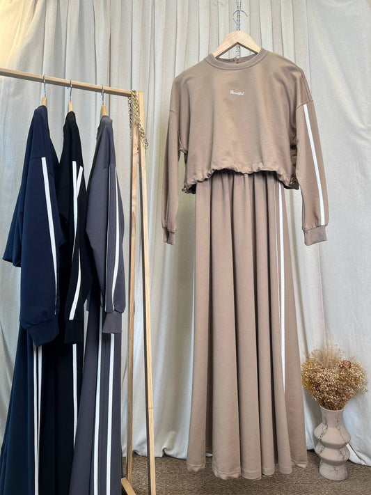 Modest Sporty Two-Piece Outfit | فستان طقم قطعتين بستايل رياضي