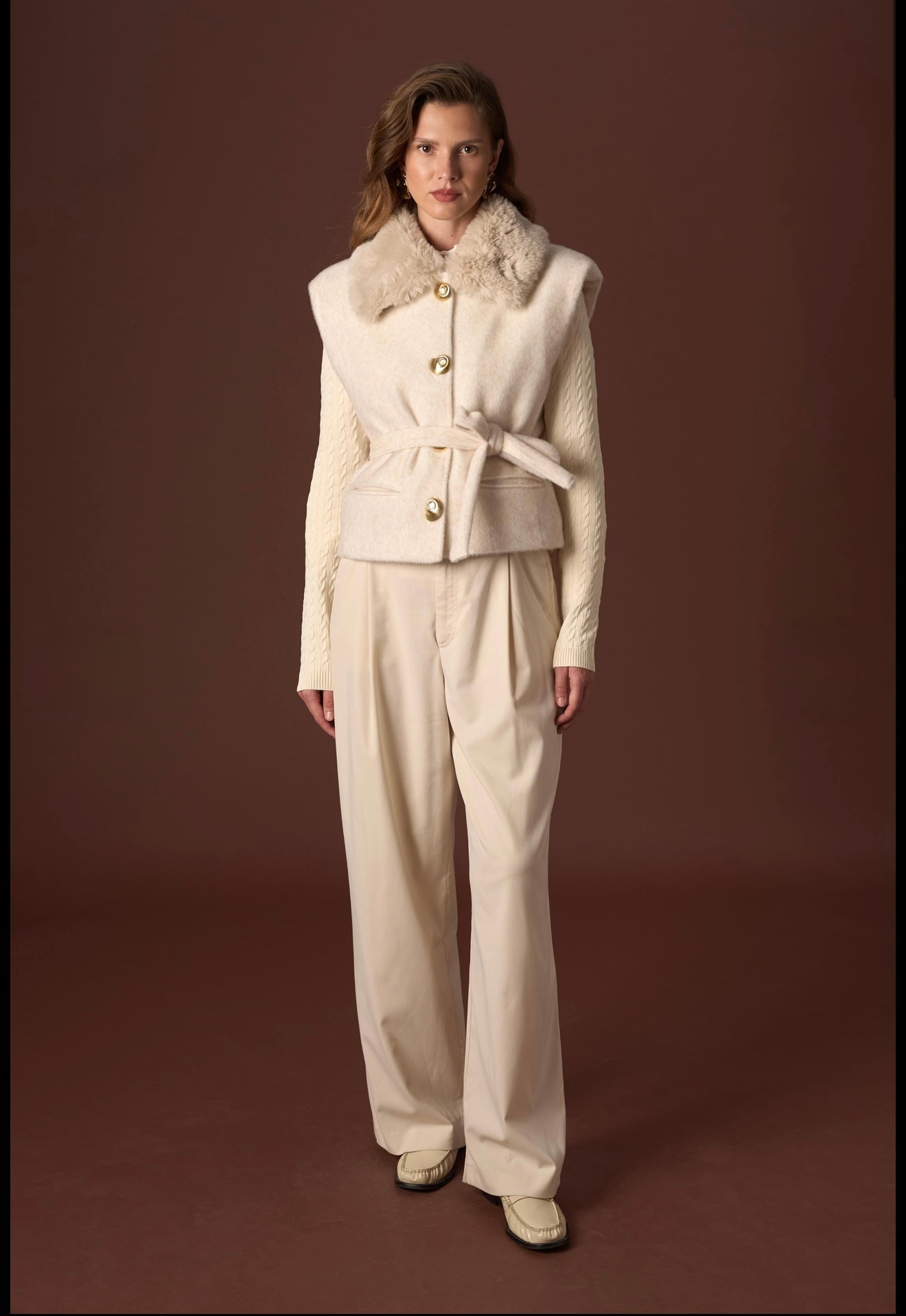 Sleeveless Fur Jacket