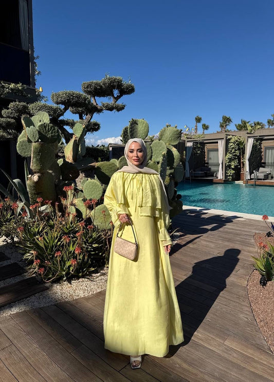Breeze Dress - فستان النسيم (قطعتين فستان مبطن + جكيت مبطن) (٣الوان)