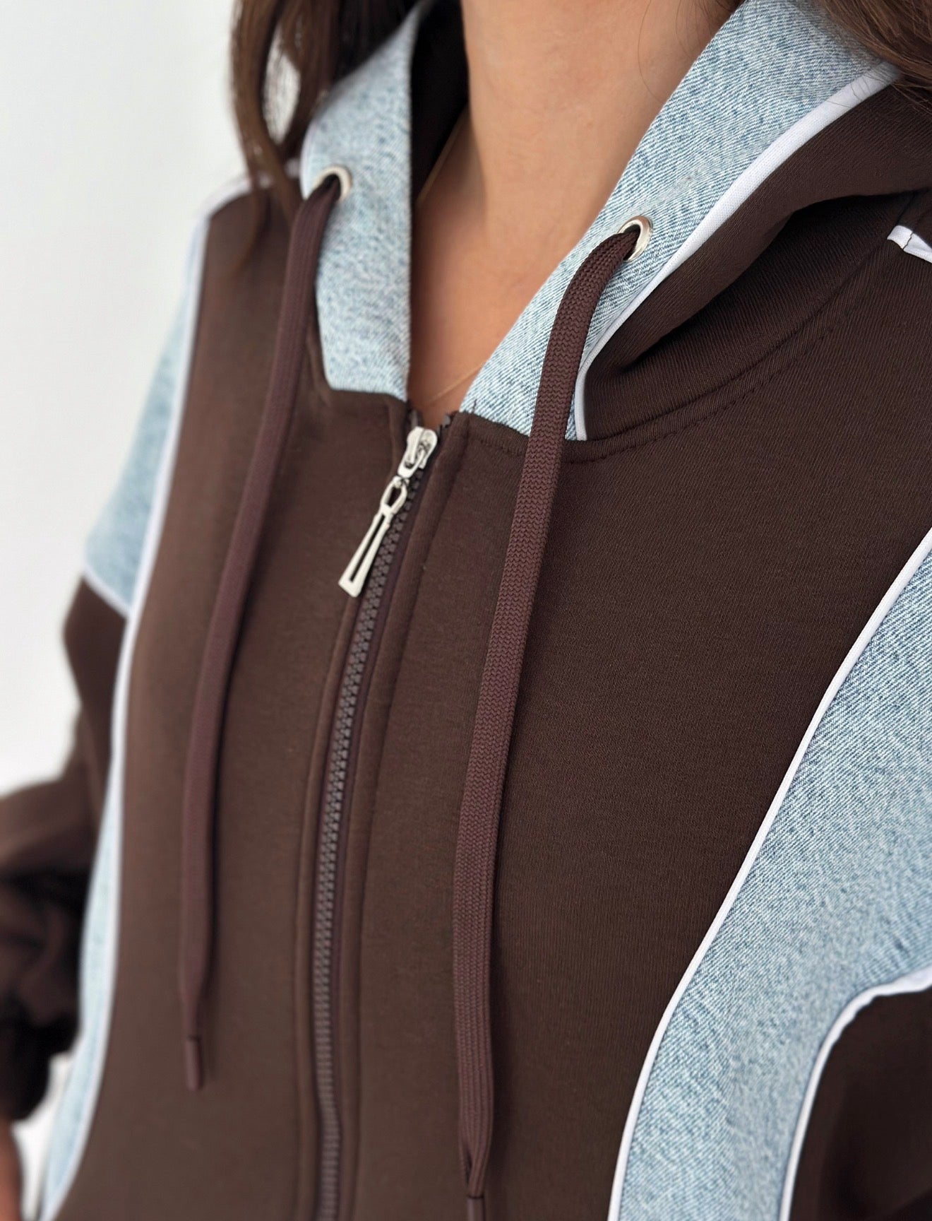 Denim With Fleece Comfy Suit In 4 Colours