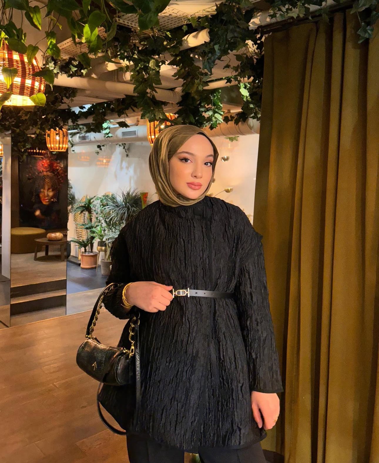 Textured Blazer Chic — Elegant Buttons Edition