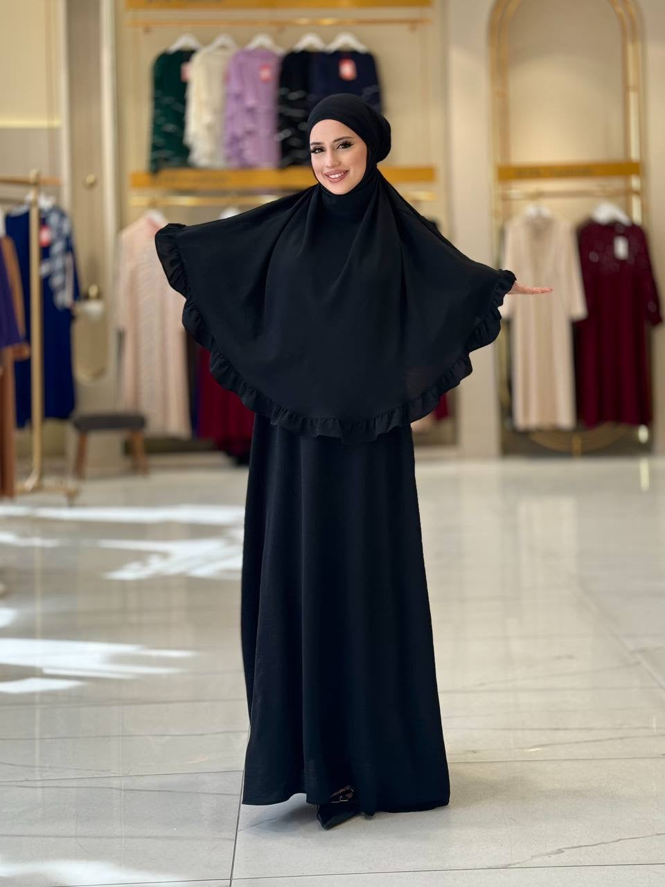 فستان قطعتين أنيق للعمرة|حج Elegant Two-Piece Dress for Umrah & Haj