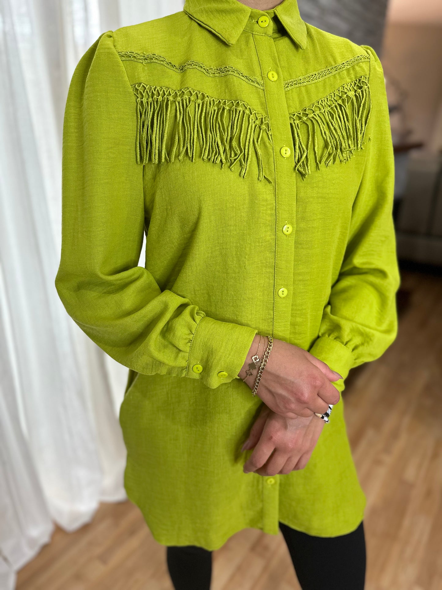 Modest Long Shirt W Fringe (4C)