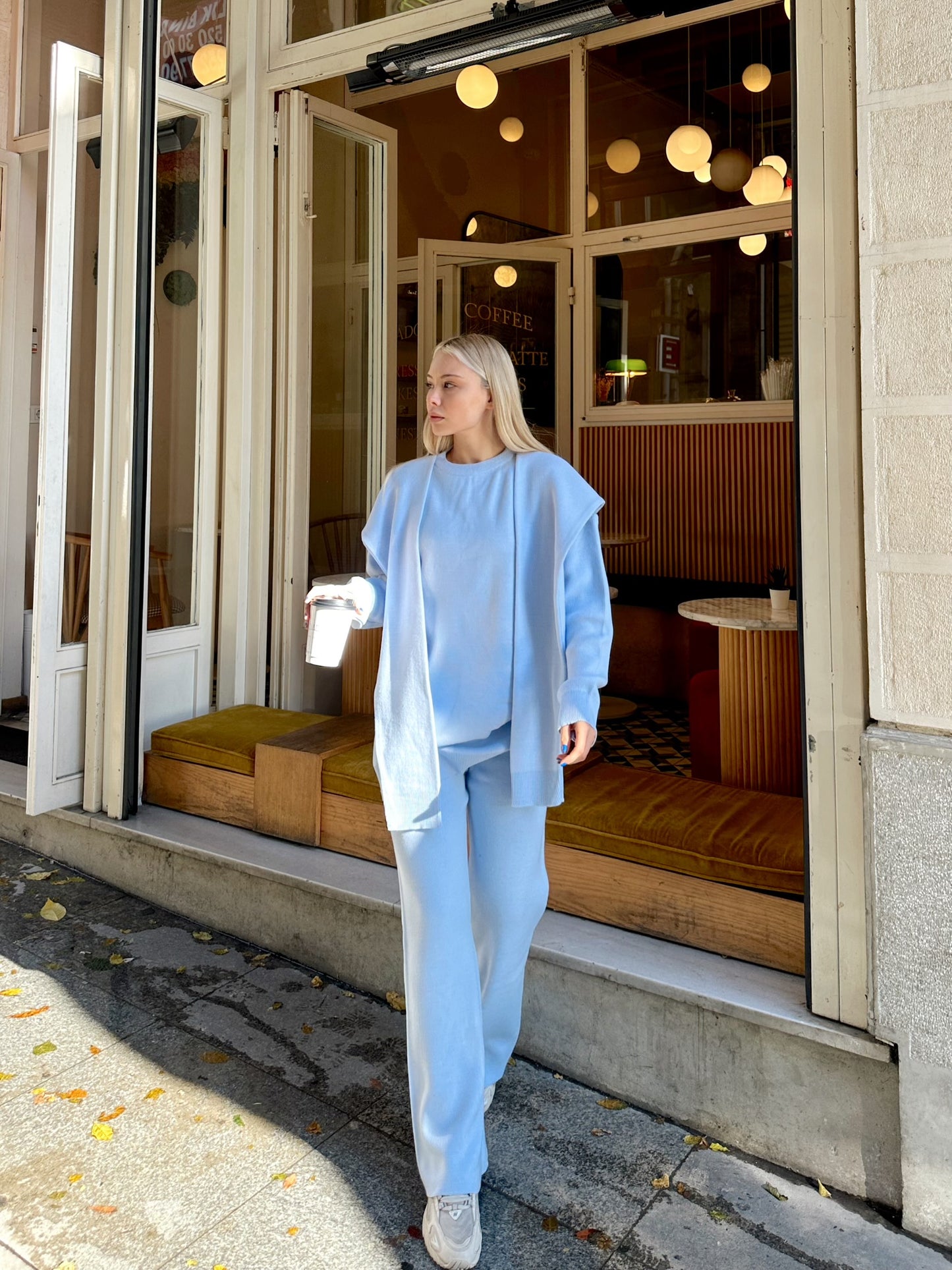 Knit Set with Shoulder Detail