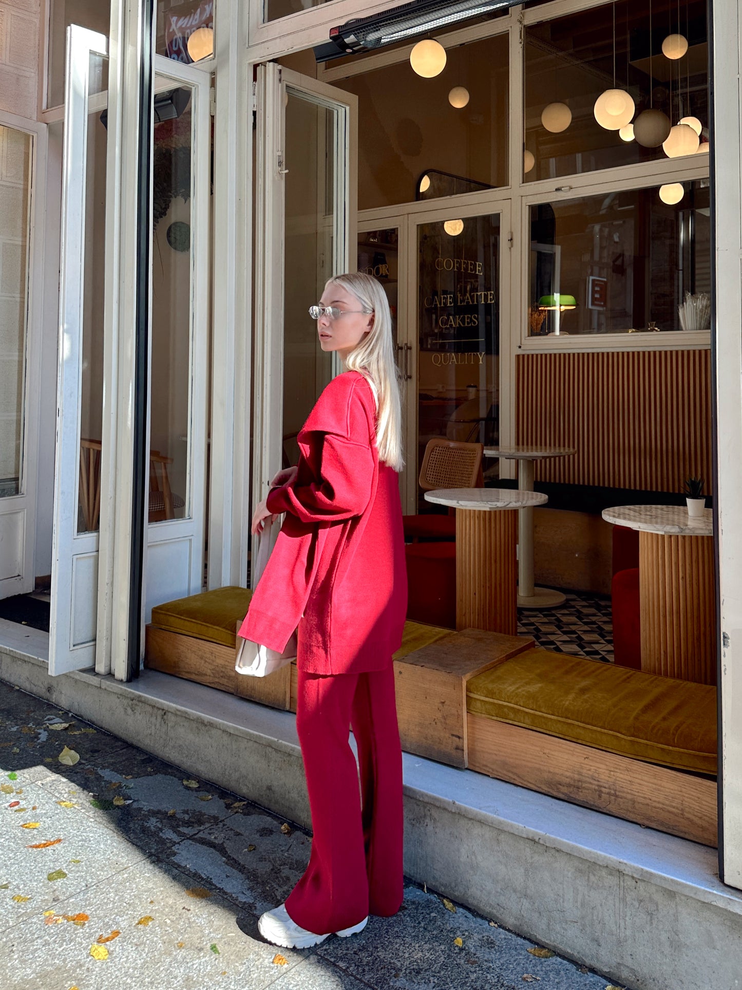 Knit Set with Shoulder Detail