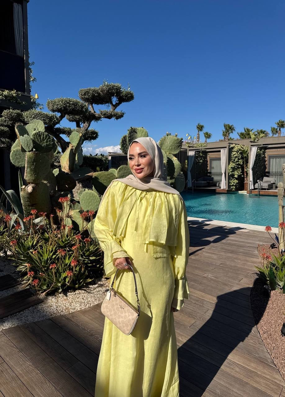Breeze Dress - فستان النسيم (قطعتين فستان مبطن + جكيت مبطن) (٣الوان)