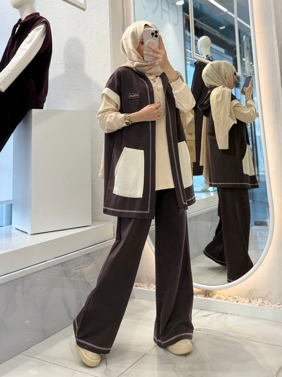 Longline Vest Co-ord Set (3-Piece)