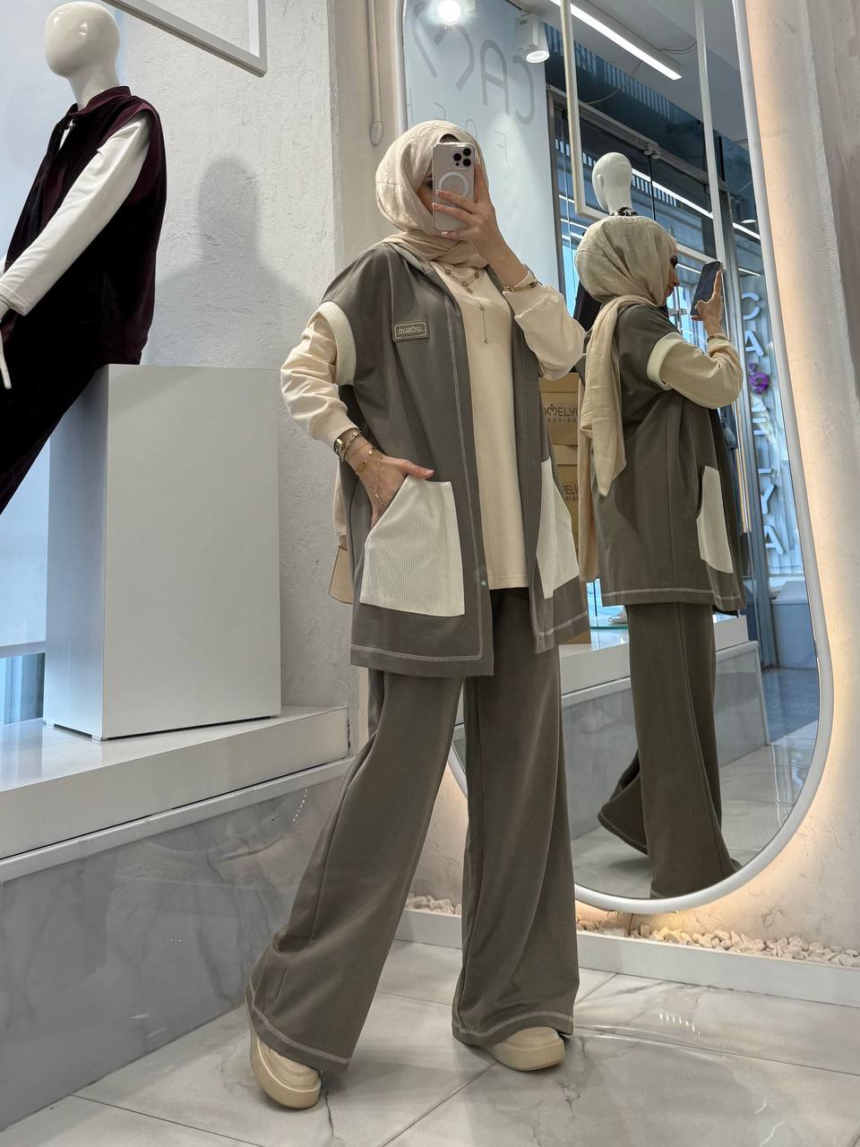 Longline Vest Co-ord Set (3-Piece)