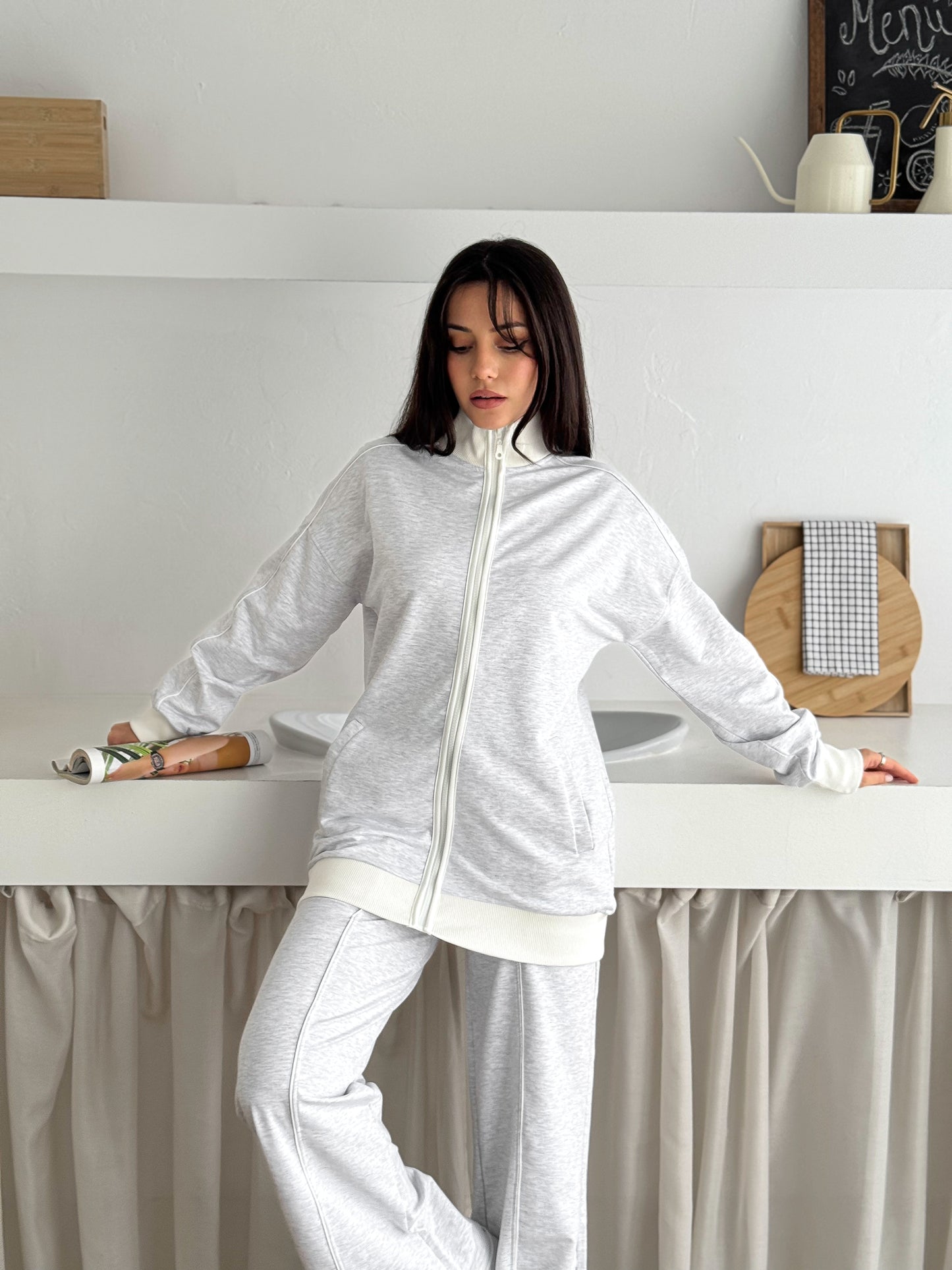 Classic Zip-Up Cotton Set